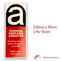 Asbestos Sticker - 230mm x 90mm